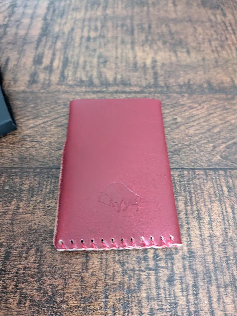 Burgundy Leather Card Sleeve